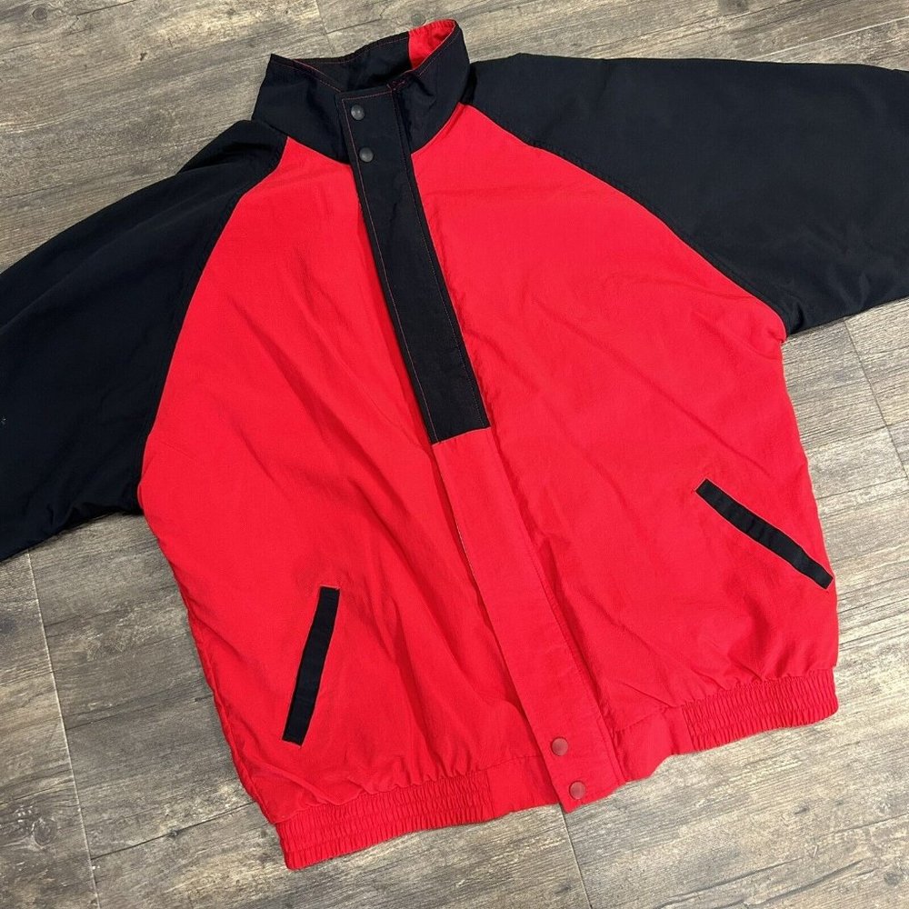 Coca Cola Jacket Hilton Corporation Men Size XL Red‎ Black